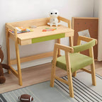 Adjustable Wood Kids' Writing Desk with Storage & Ergonomic Chair