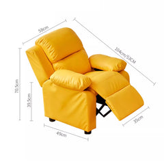 Yellow microfiber leather chair with adjustable and comfortable design for kids