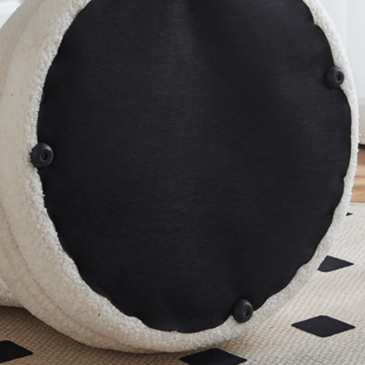 Adorable Bunny Backrest Kids Stool With Fleece Cover