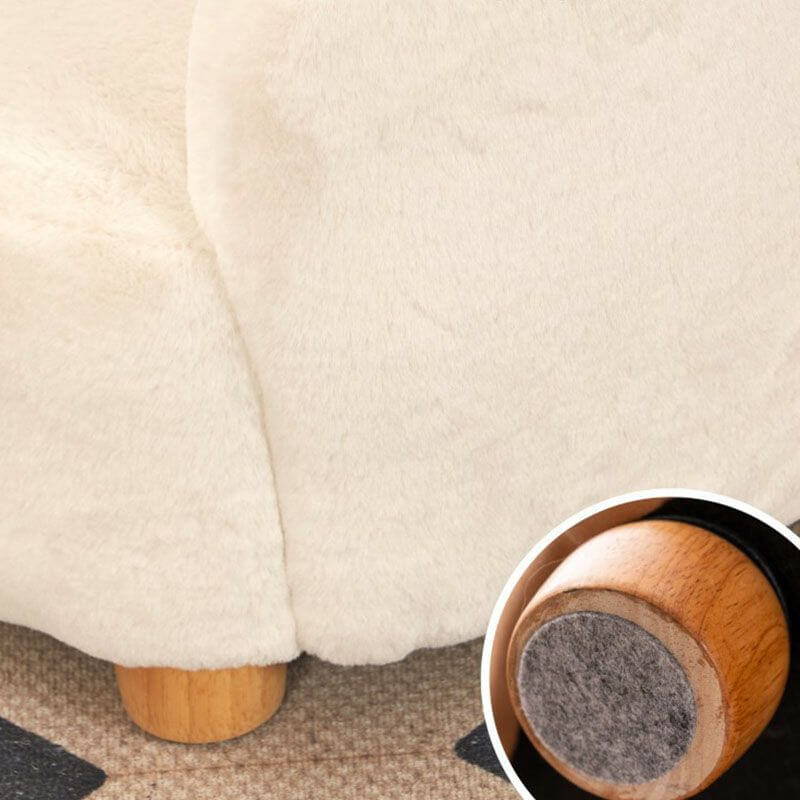 Adorable Upholstered Kids Sofa in White, Pink, and Grey Animal Print