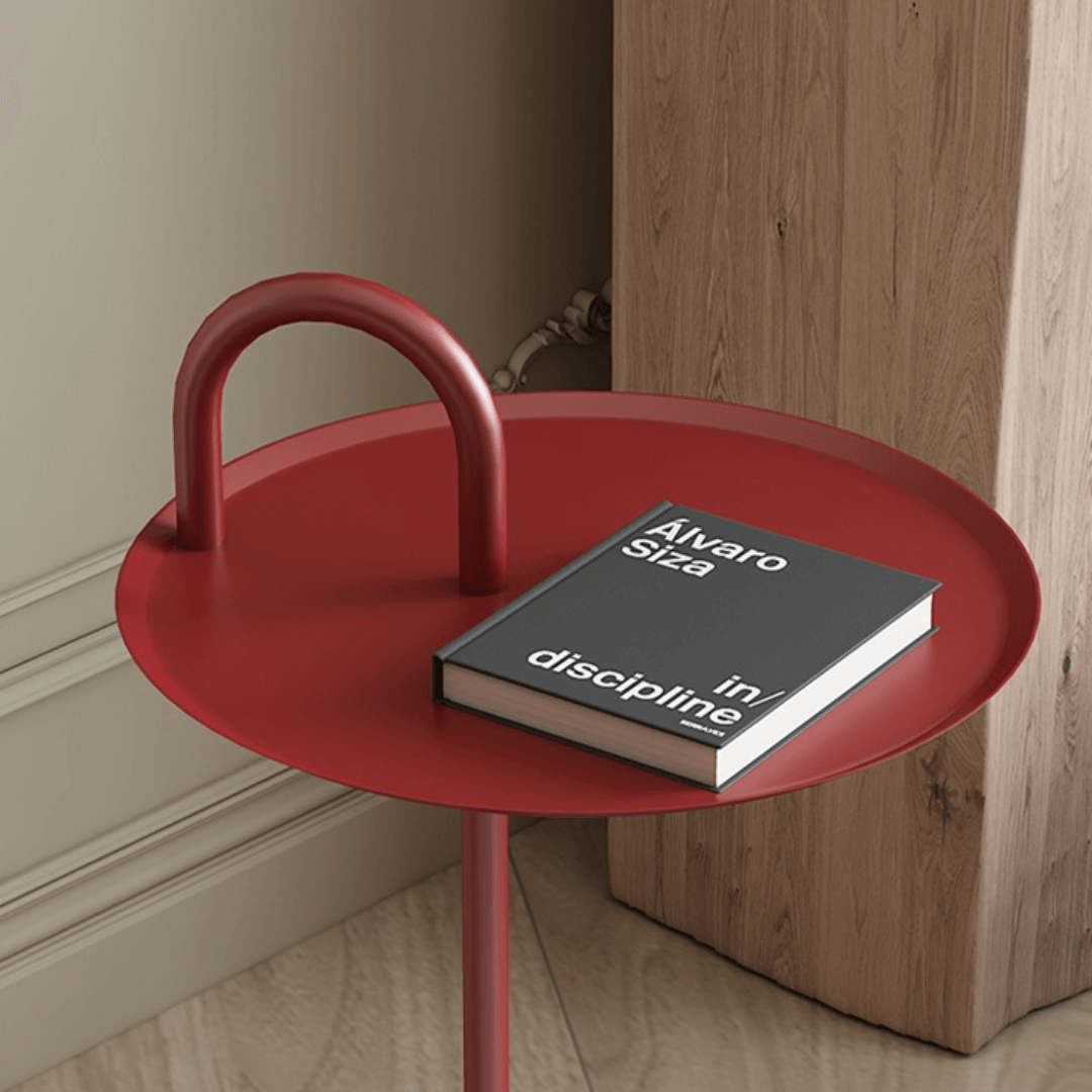 Terrazzo side table with easy-move design and eco-friendly coating for modern living