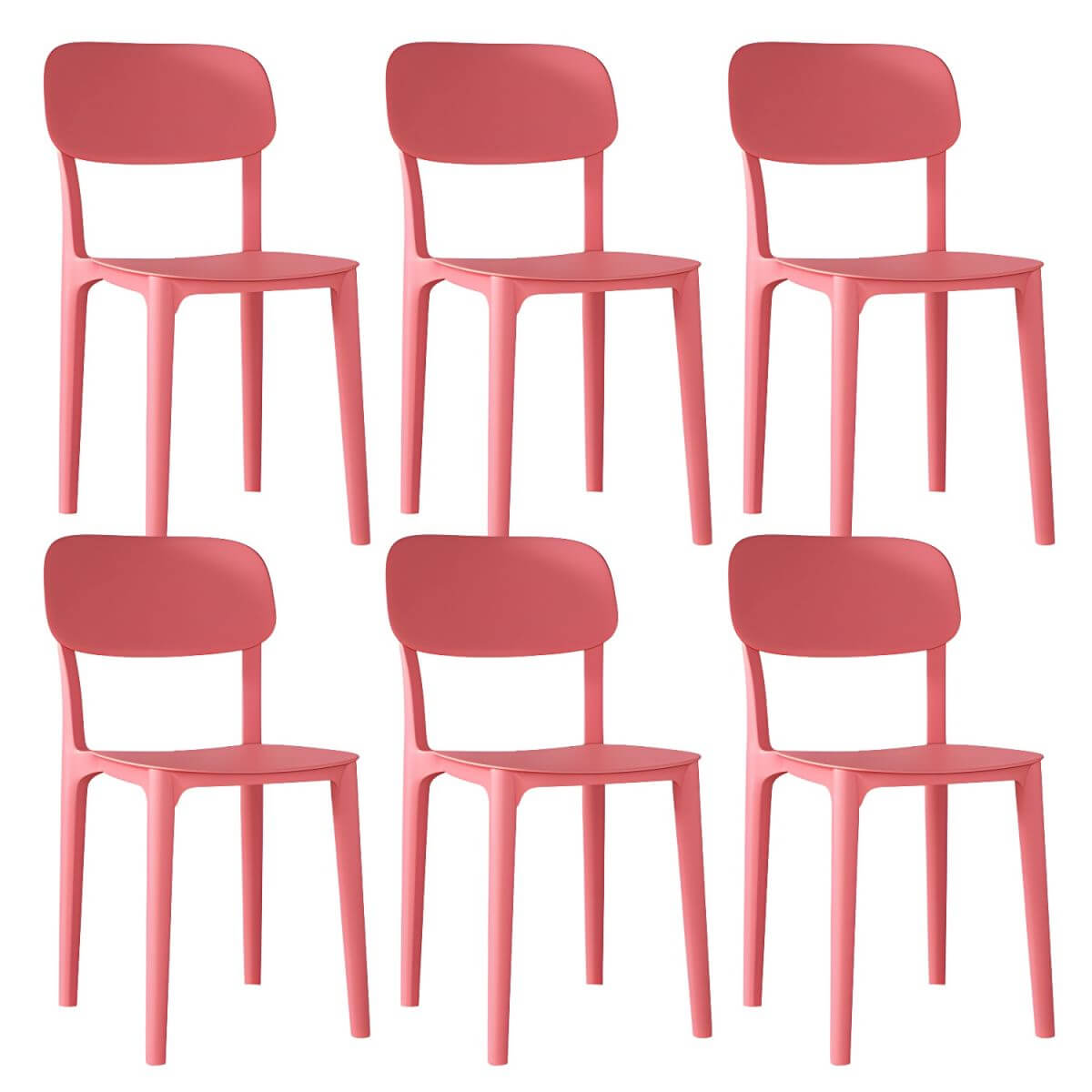 Stackable Nordic acrylic dining chair with backrest and acrylic legs