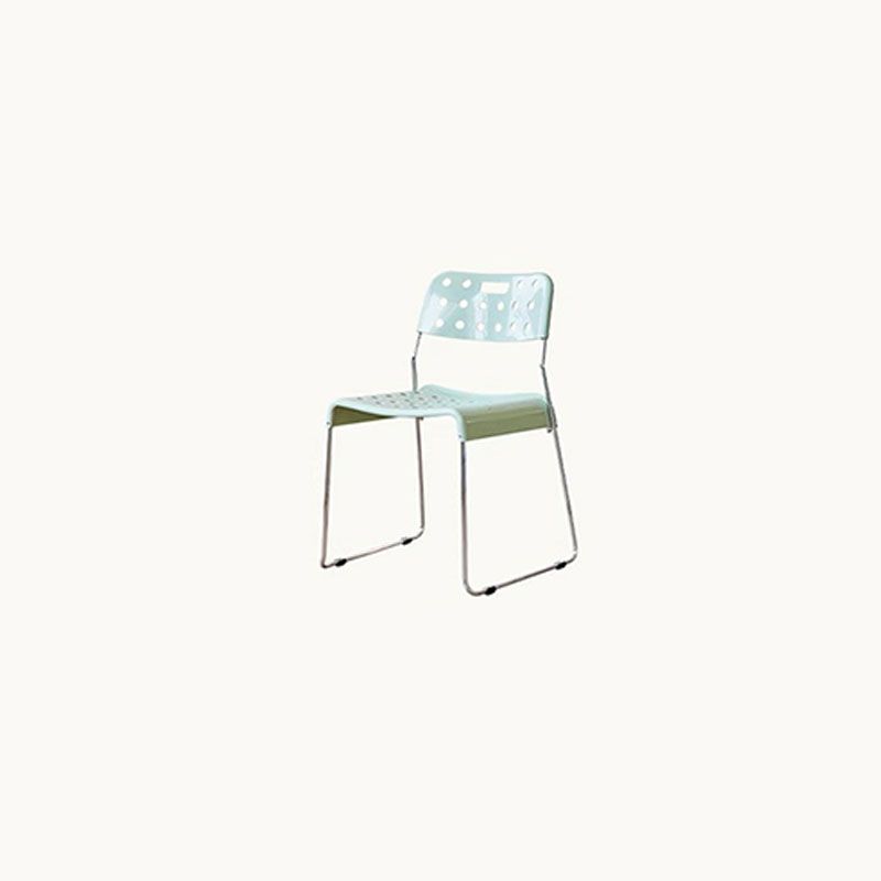 Stackable plastic and acrylic side chair for modern garden and dining use