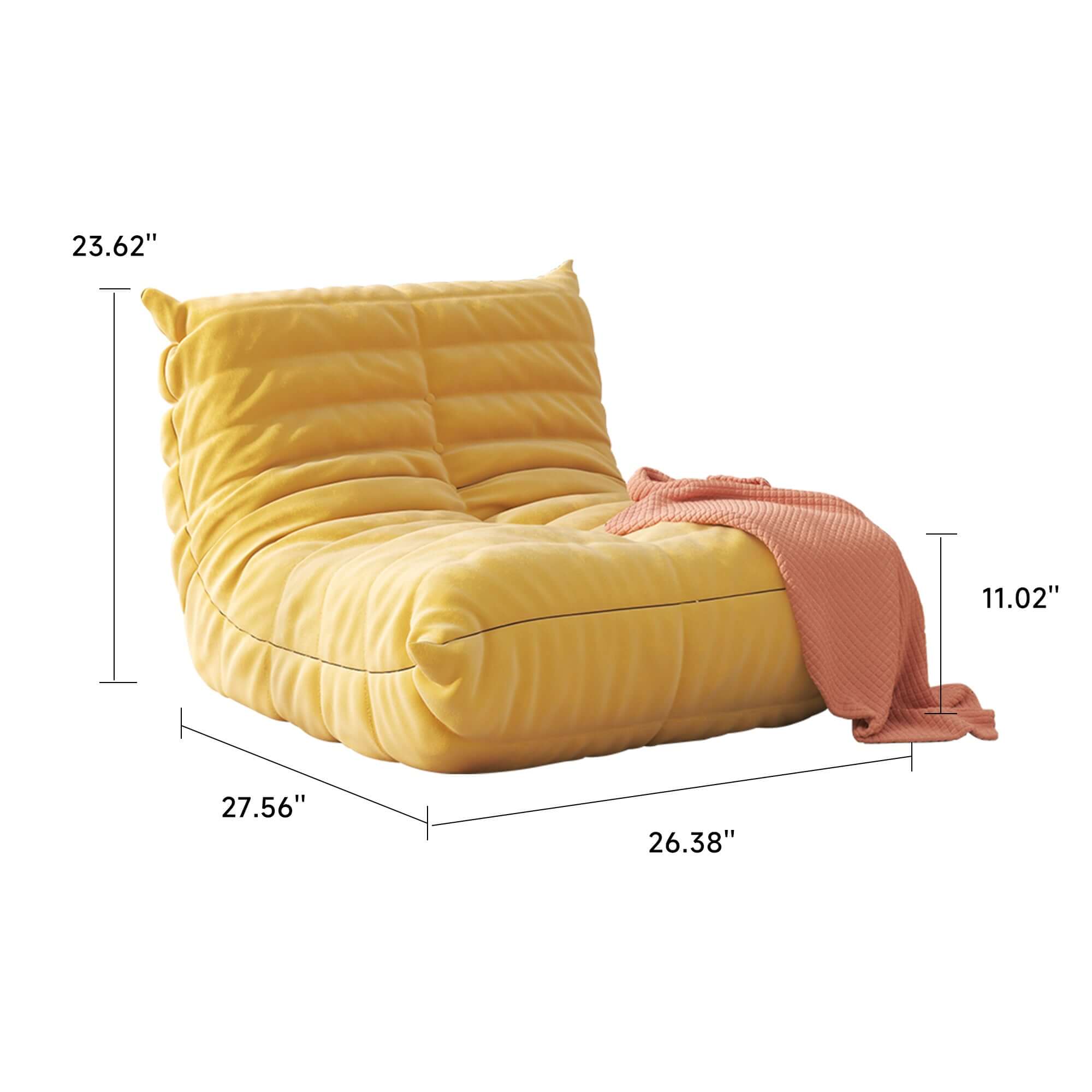 Kids sofa chair in caterpillar design, comfortable and stylish Togo-style seating