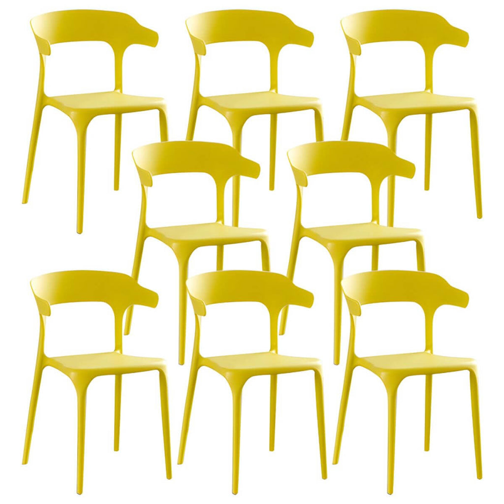 Acrylic Nordic dining chair with backrest and armrests, featuring clear acrylic legs