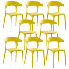 Acrylic Nordic dining chair with backrest and armrests, featuring clear acrylic legs