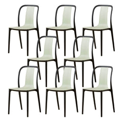 Modern Style Low-Back Plastic & Acrylic Side Chair for Kitchen & Dining Dining Chairs