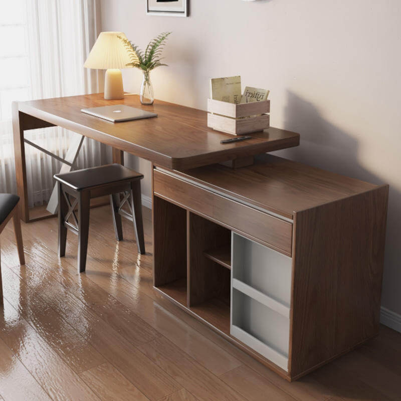 Modern home office table desk cabinet with spacious storage and sleek design