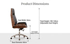 Aero Executive Office Chair – Genuine Leather with Walnut Trim