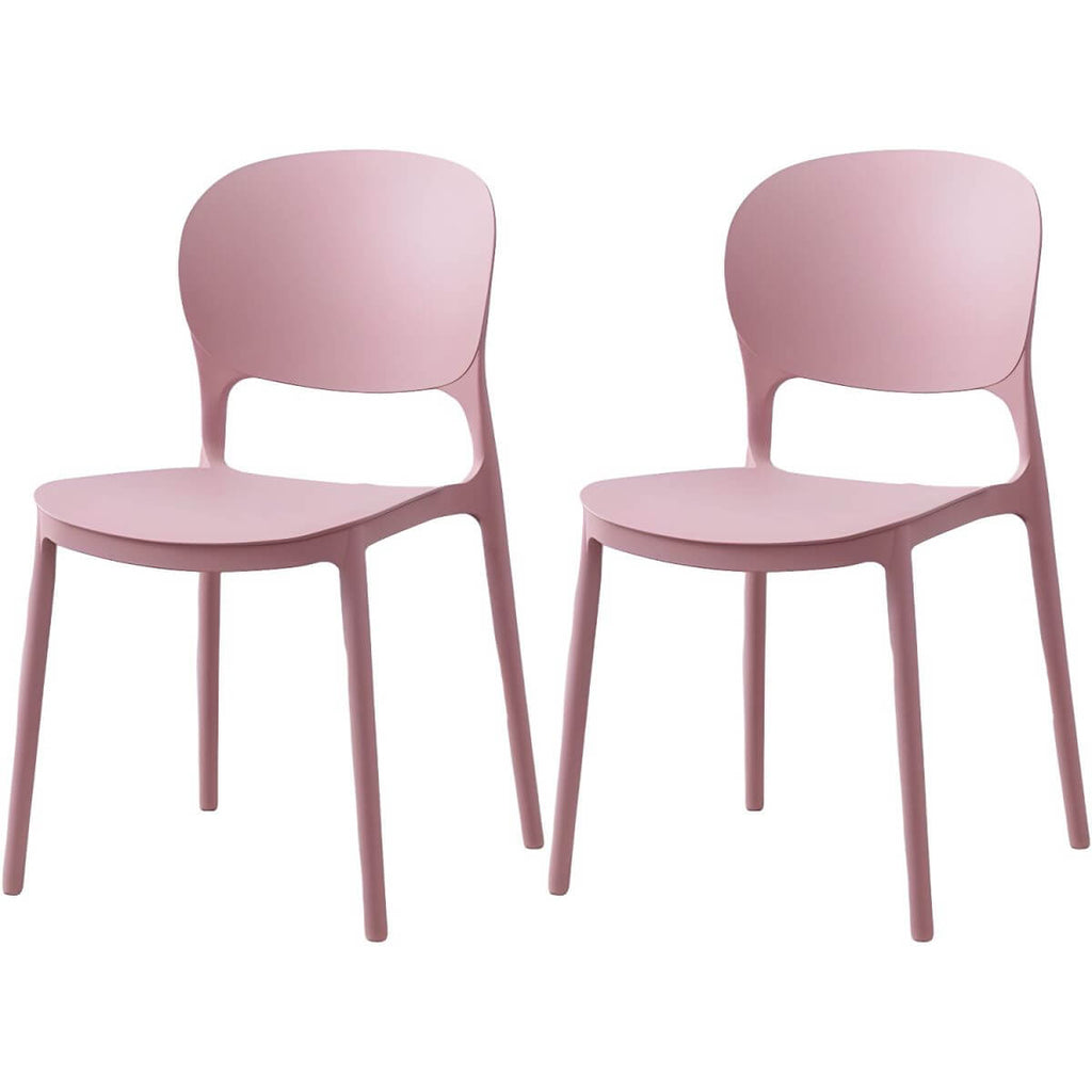 Scandinavian style stackable plastic and acrylic dining side chair for kitchen and dining