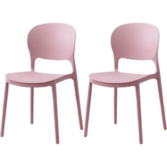 Scandinavian Style Plastic & Acrylic Stackable Kitchen & Dining Side Chair Dining Chairs