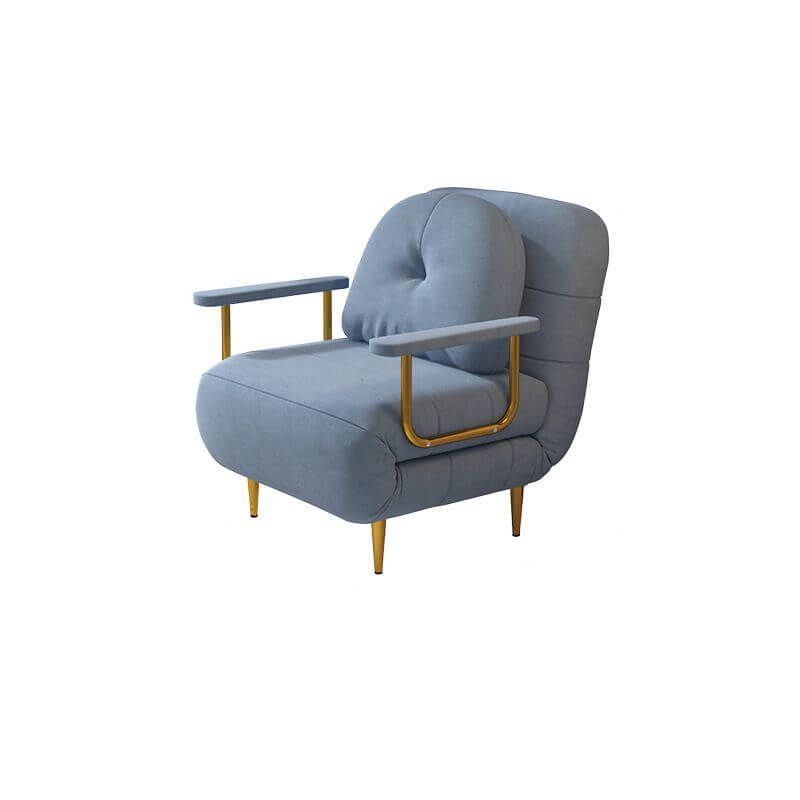 Convertible sofa sleeper with tufted back and polyester fiber upholstery