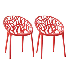 Scandinavian Style Plastic & Acrylic Sloped Arm Chair for Kitchen & Dining Dining Chairs