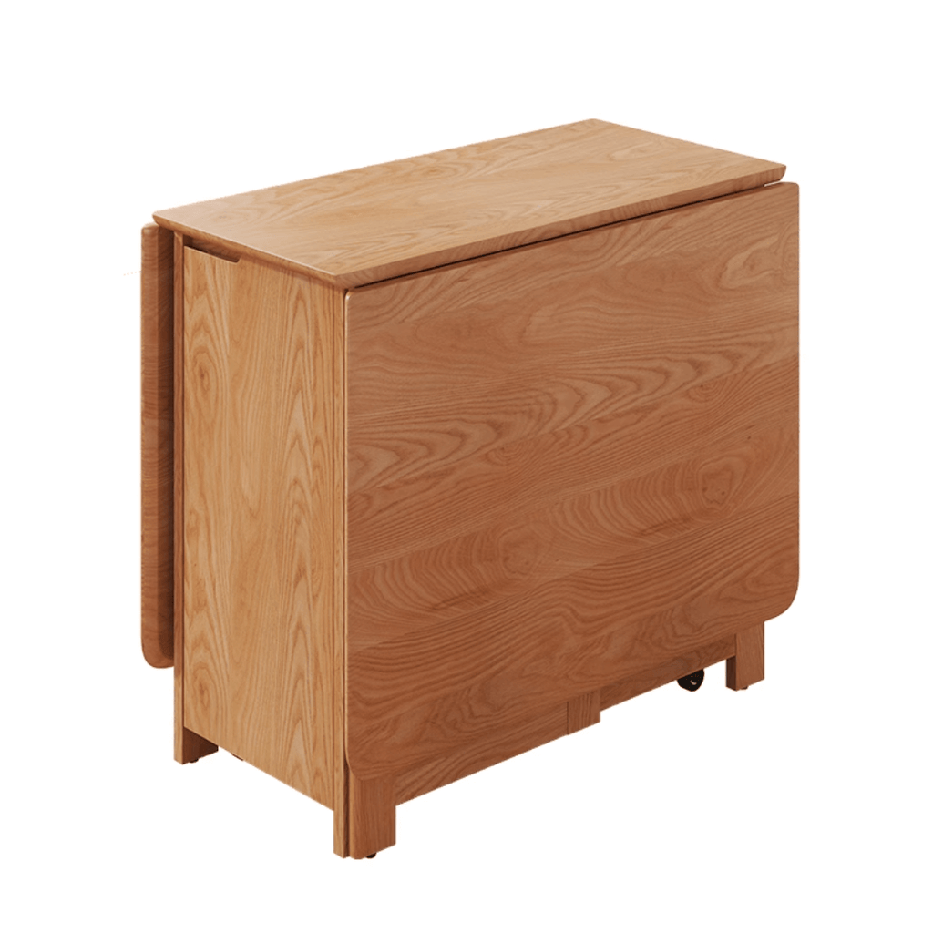 Solid wood folding dining set with chairs, versatile and space-saving furniture for dining rooms