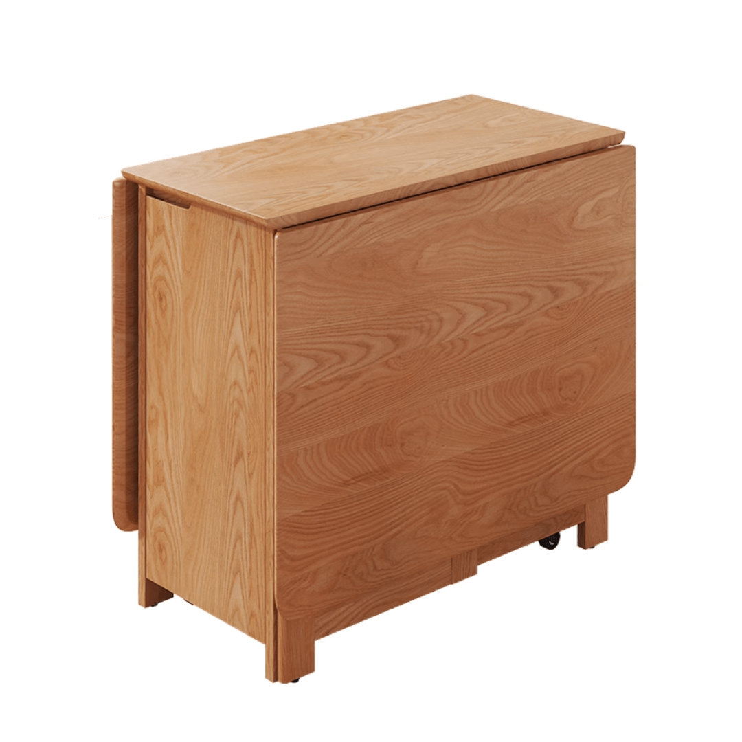 Solid wood folding dining set with chairs, versatile and space-saving furniture for dining rooms