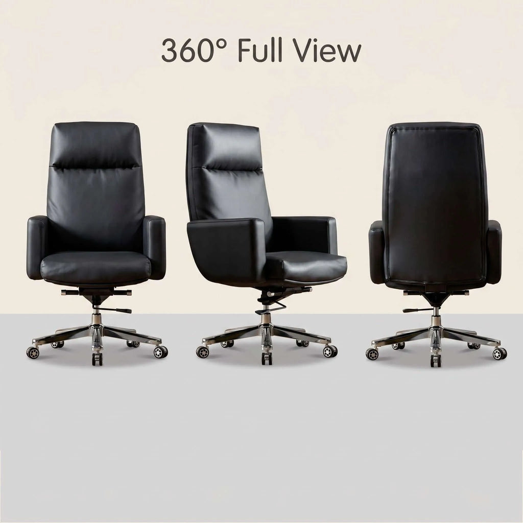 Align High-Back Leather Office Chair with Ergonomic Support