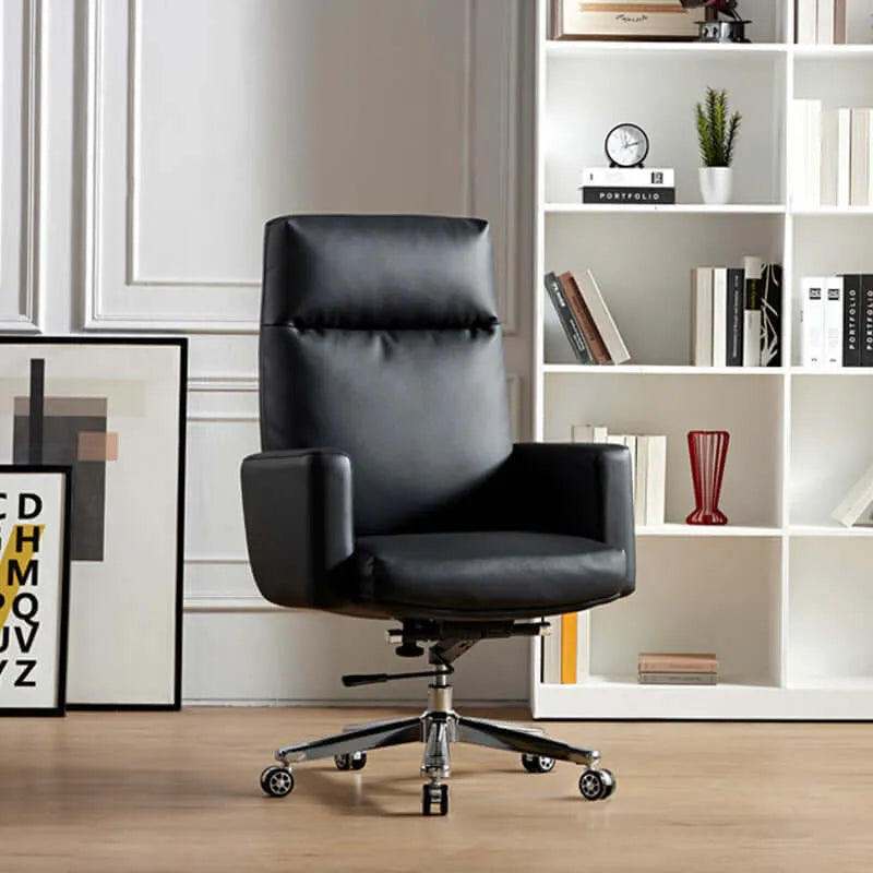 Align High-Back Leather Office Chair with Ergonomic Support Image secondaire du produit