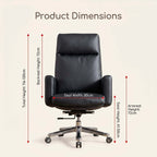 Align High-Back Leather Office Chair with Ergonomic Support
