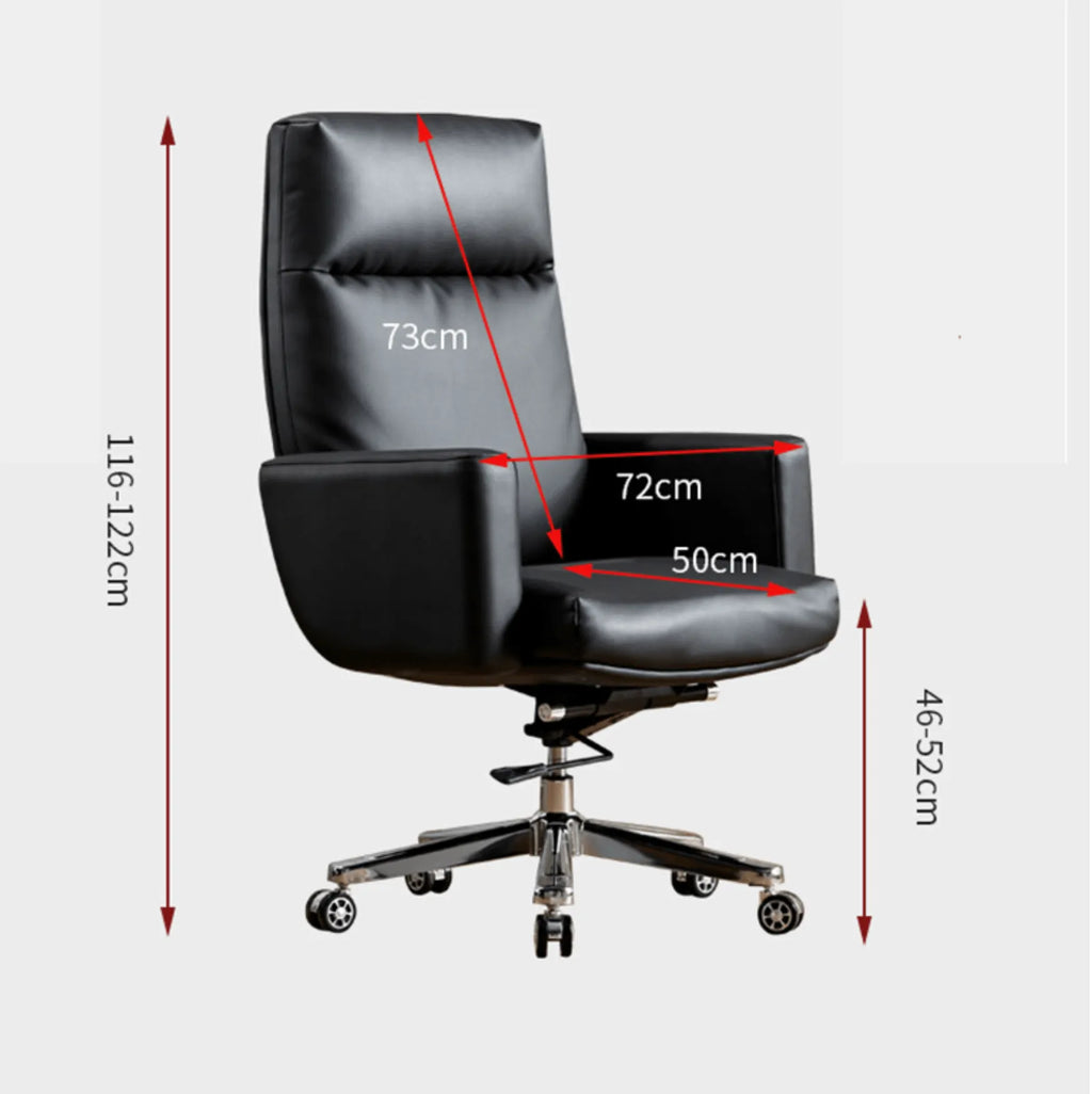 Align High-Back Leather Office Chair with Ergonomic Support