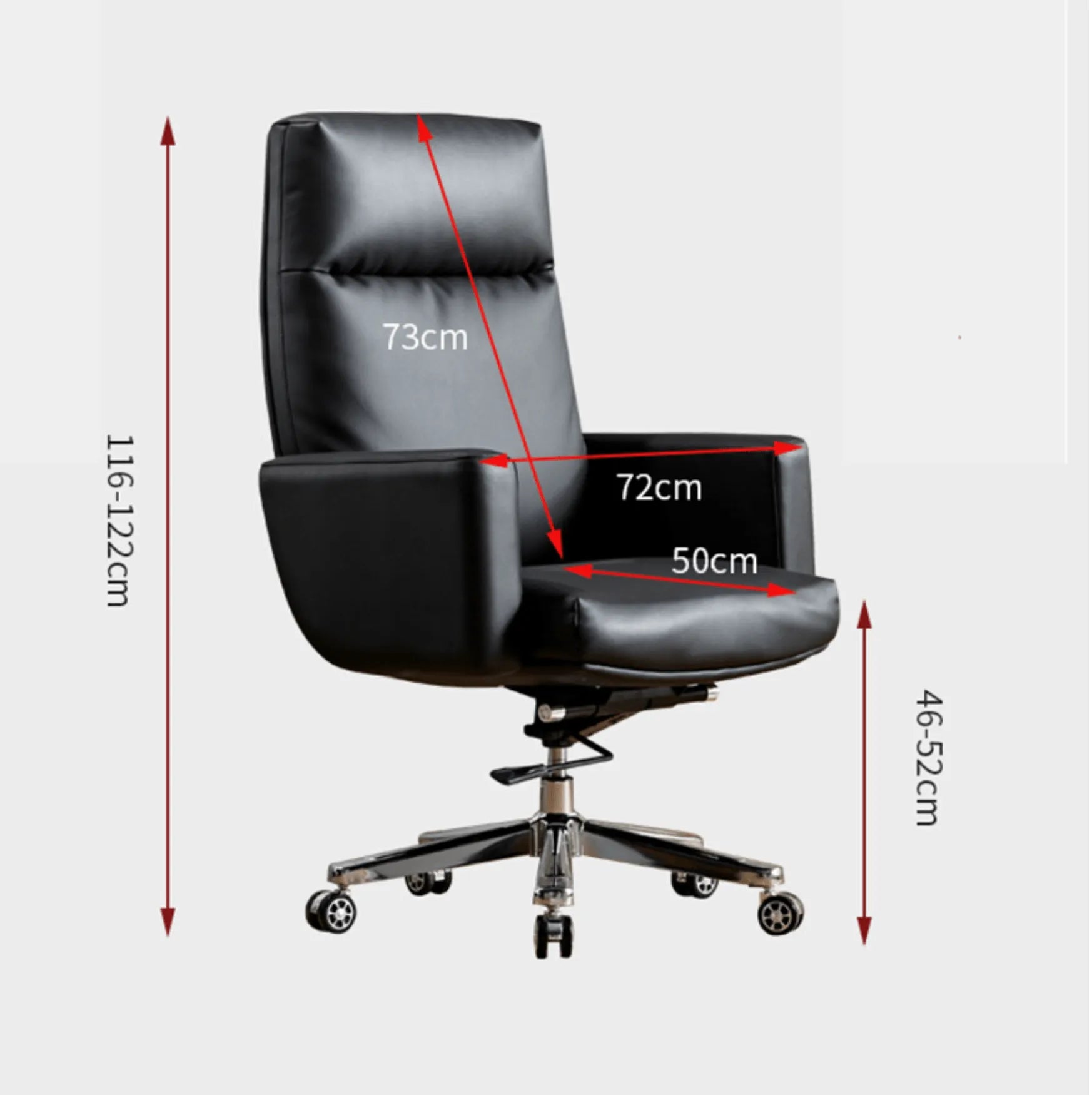 Align High-Back Leather Office Chair with Ergonomic Support
