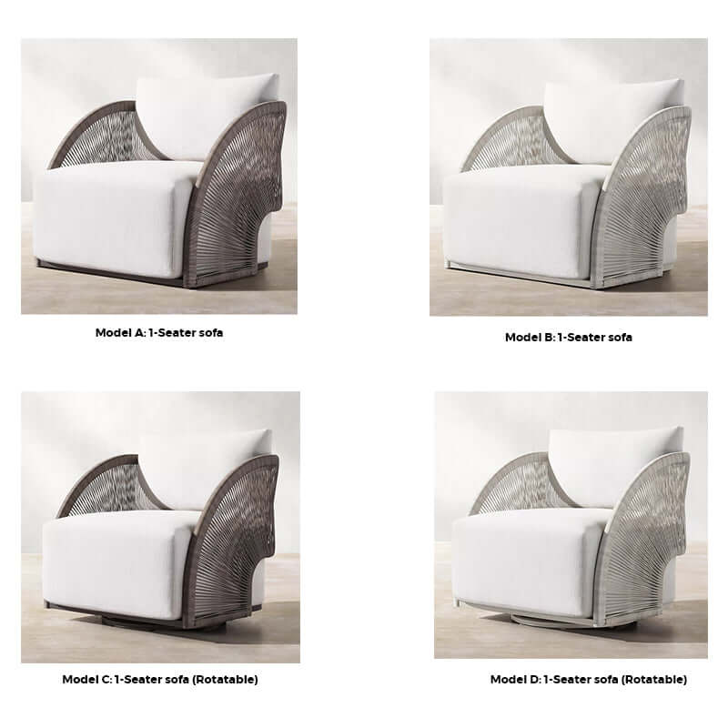 Aluminum Frame Rattan Bed for Outdoor Comfort