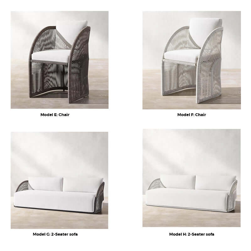 Aluminum Frame Rattan Bed for Outdoor Comfort