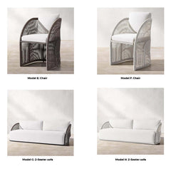 Aluminum Frame Rattan Bed for Outdoor Comfort