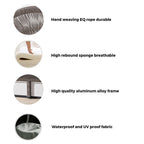 Aluminum Frame Rattan Bed for Outdoor Comfort