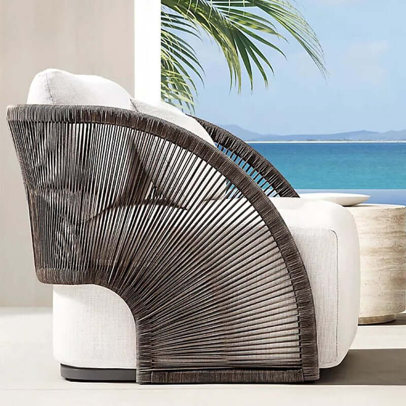 Aluminum Frame Rattan Bed for Outdoor Comfort