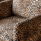 American Retro Leopard Lounge Chair for Reading Corners and Small Spaces