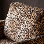 American Retro Leopard Lounge Chair for Reading Corners and Small Spaces