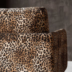 American Retro Leopard Lounge Chair for Reading Corners and Small Spaces