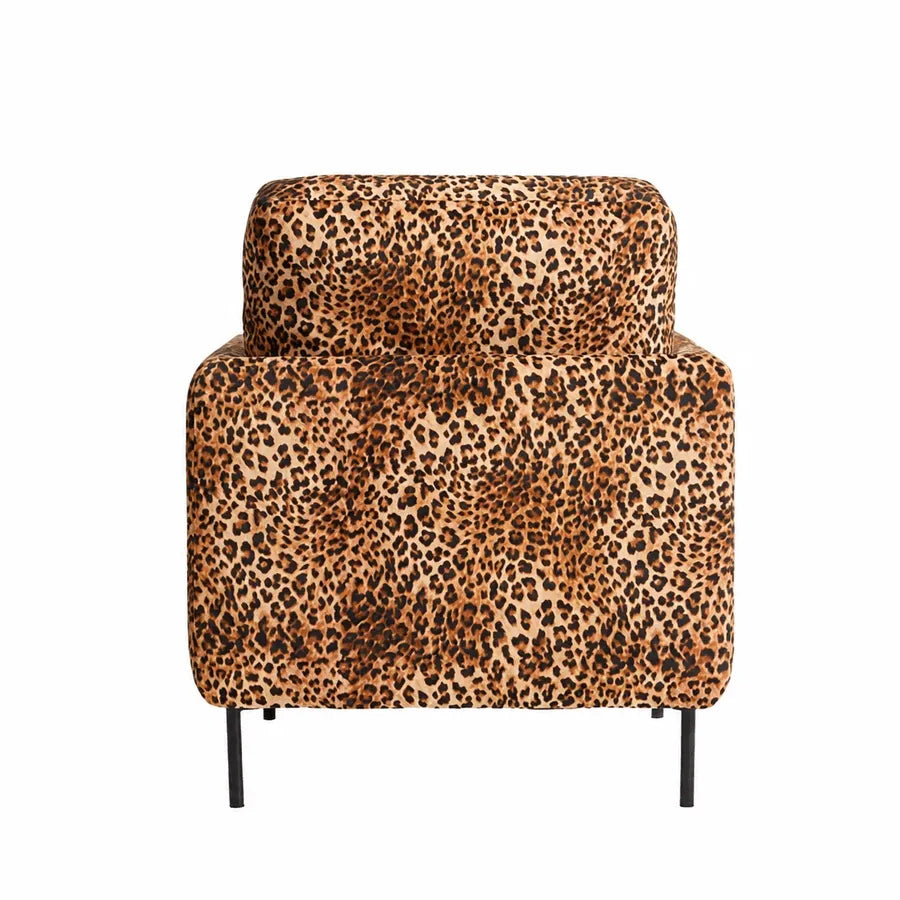 American Retro Leopard Lounge Chair for Reading Corners and Small Spaces