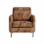 American Retro Leopard Lounge Chair for Reading Corners and Small Spaces
