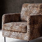 American Retro Leopard Lounge Chair for Reading Corners and Small Spaces