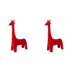 Animal Design Black Plastic Kids Stool - Novelty Seating for Playrooms