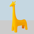 Animal Design Black Plastic Kids Stool - Novelty Seating for Playrooms