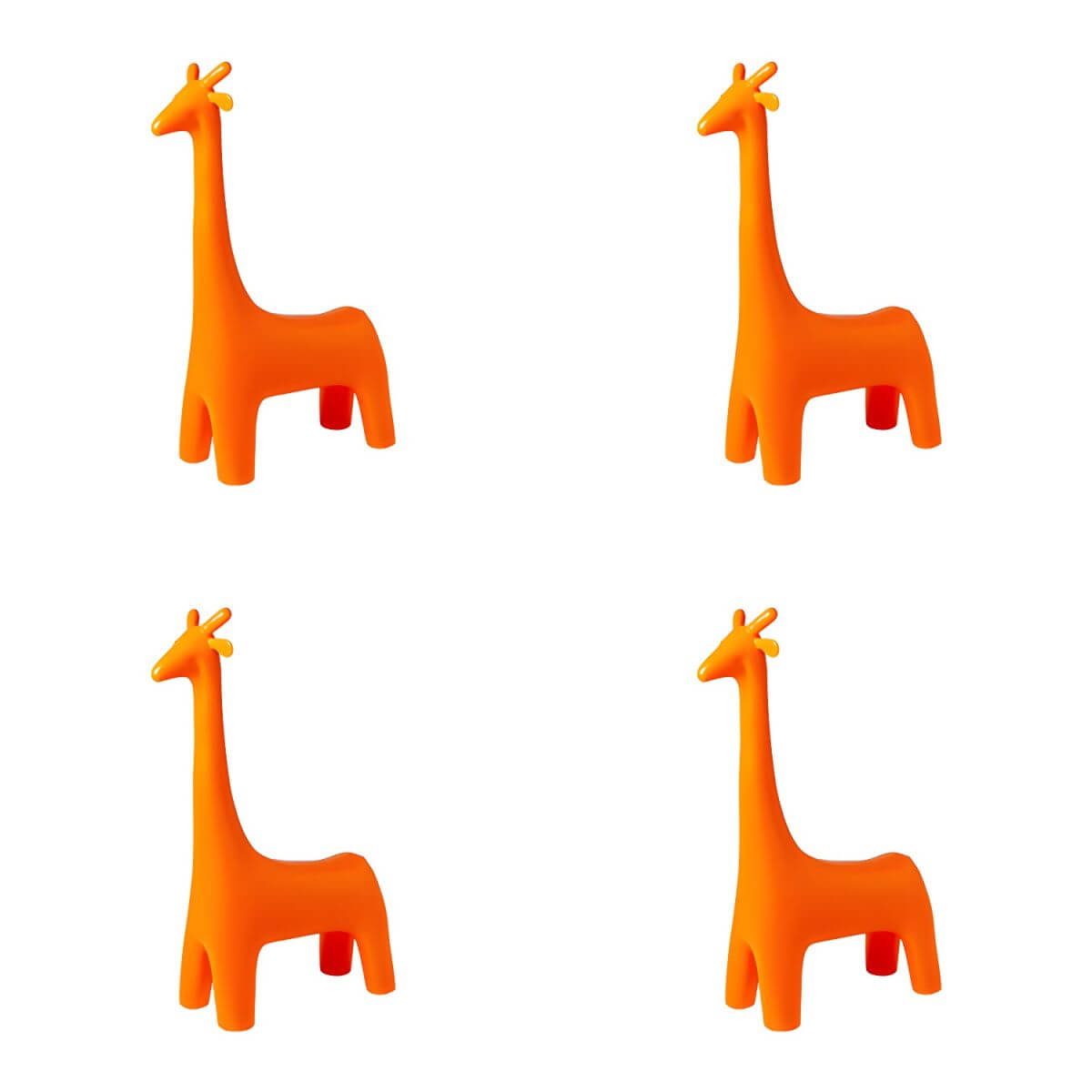 Animal Design Black Plastic Kids Stool - Novelty Seating for Playrooms