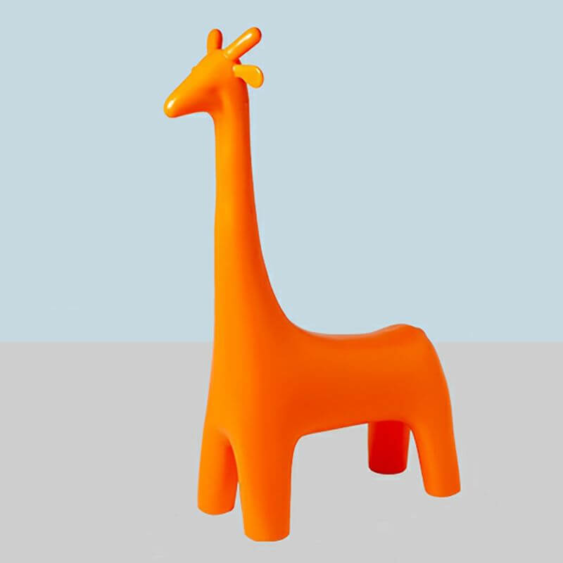 Animal Design Black Plastic Kids Stool - Novelty Seating for Playrooms