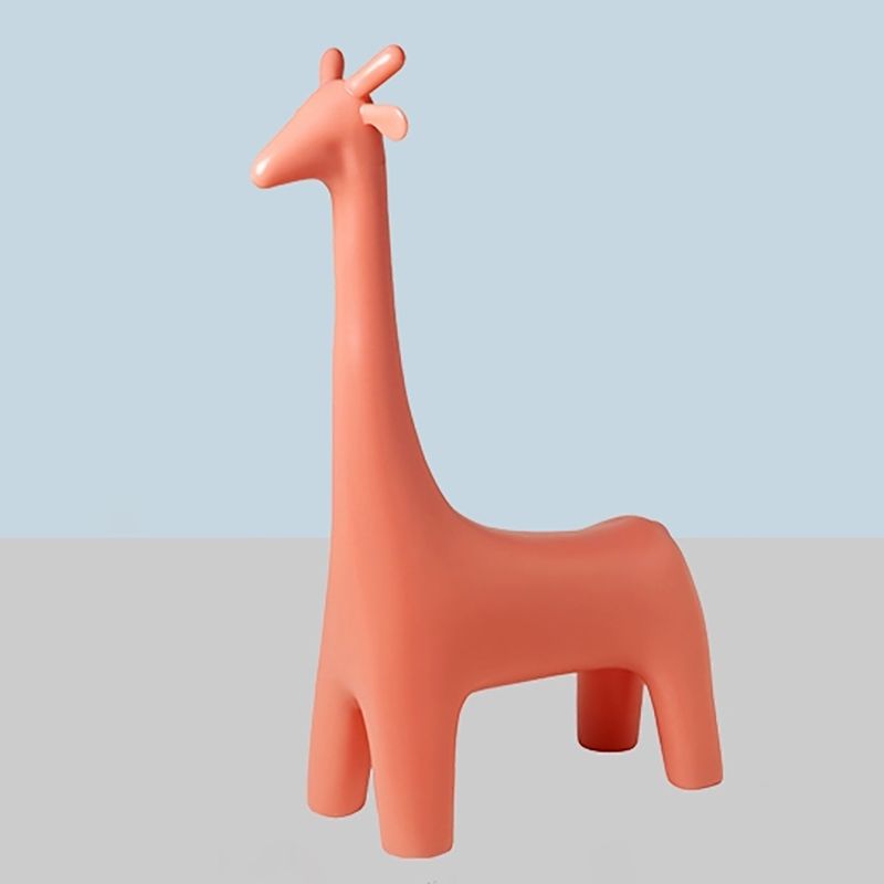 Animal Design Black Plastic Kids Stool - Novelty Seating for Playrooms