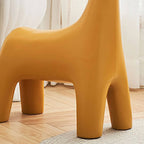 Animal Design Black Plastic Kids Stool - Novelty Seating for Playrooms