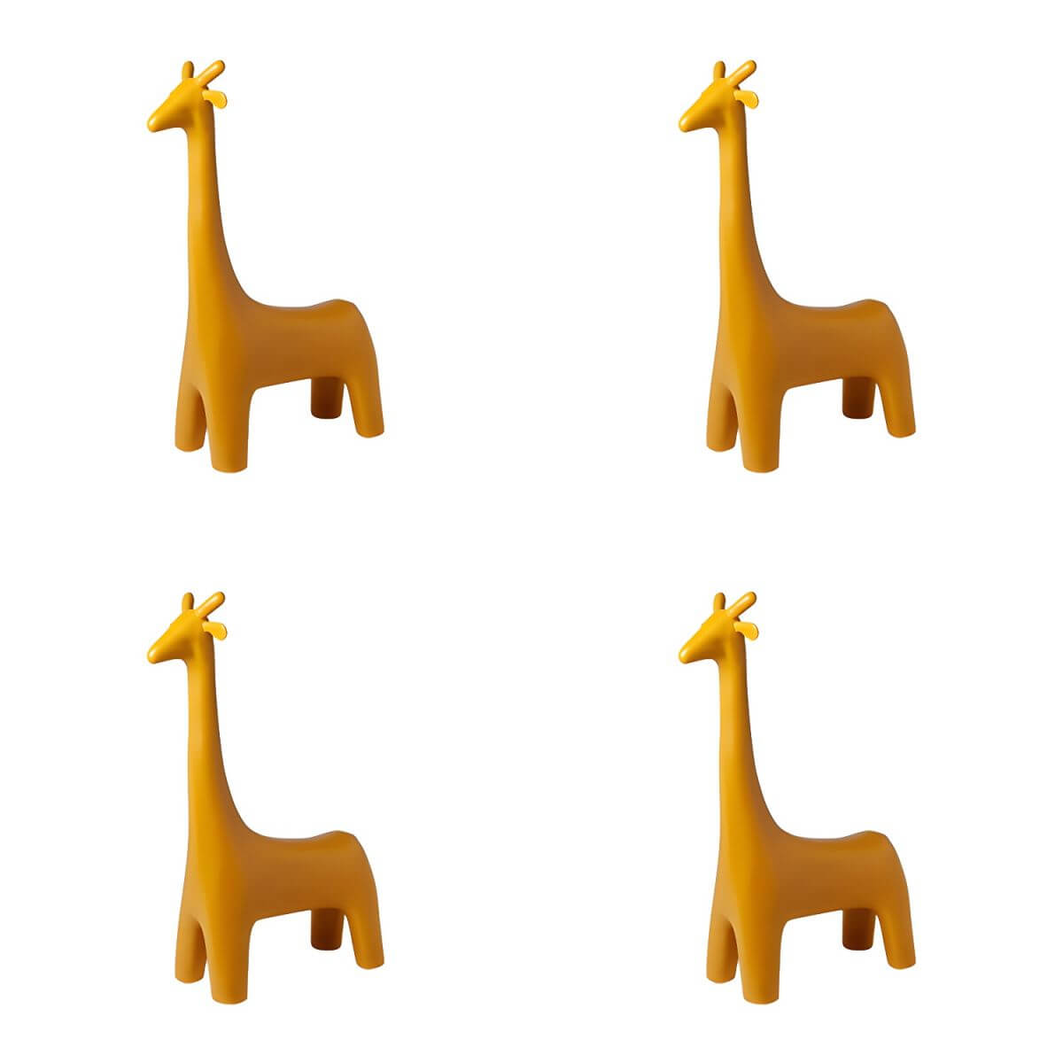 Animal Design Black Plastic Kids Stool - Novelty Seating for Playrooms