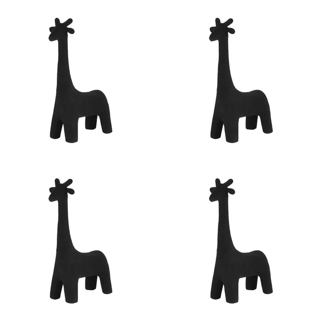 Animal Design Black Plastic Kids Stool - Novelty Seating for Playrooms