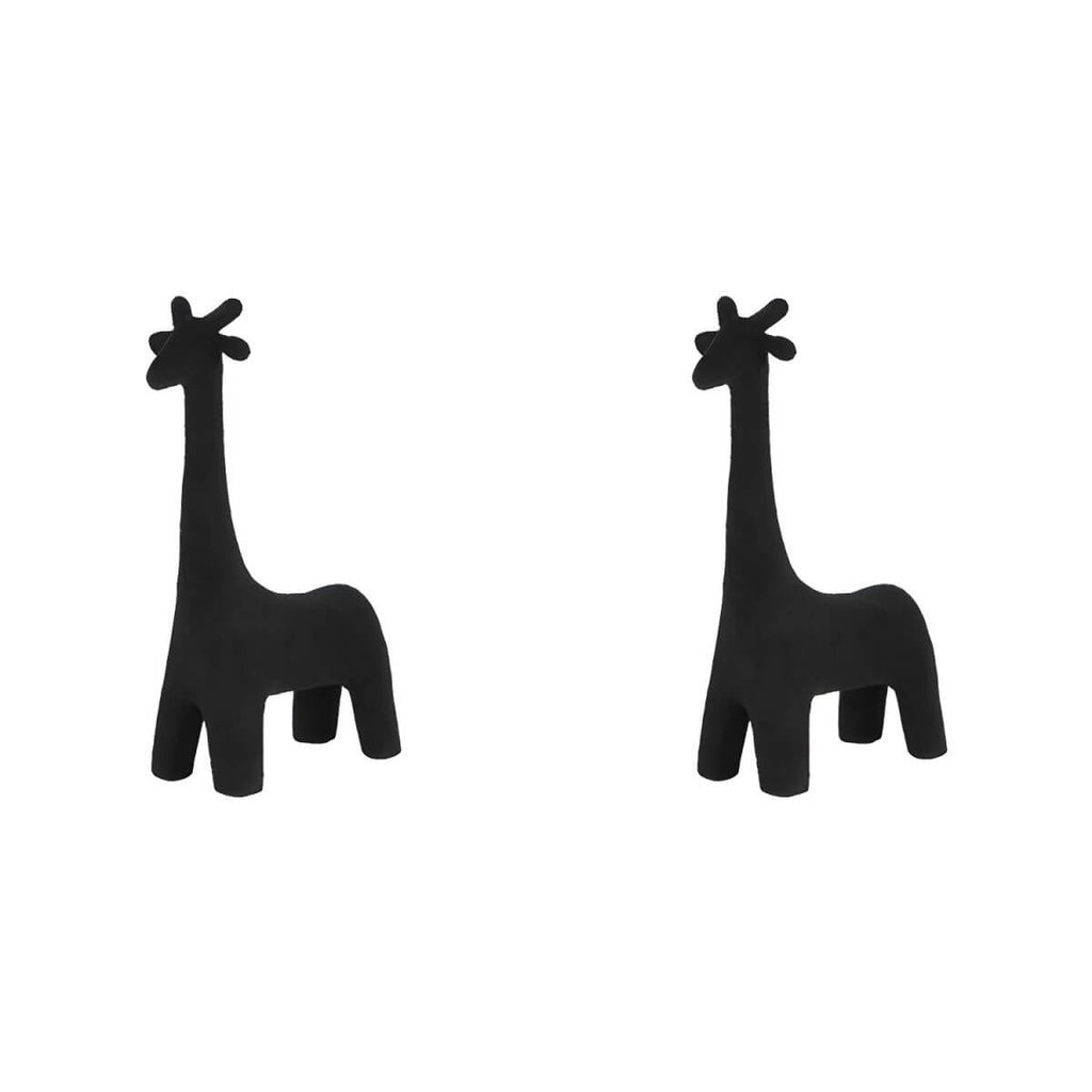 Animal Design Black Plastic Kids Stool - Novelty Seating for Playrooms