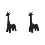 Animal Design Black Plastic Kids Stool - Novelty Seating for Playrooms