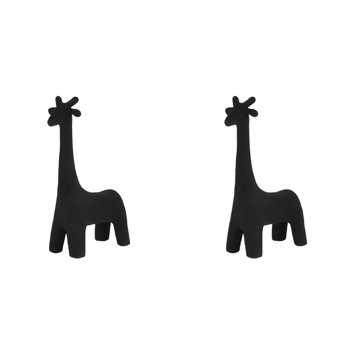 Animal Design Black Plastic Kids Stool - Novelty Seating for Playrooms