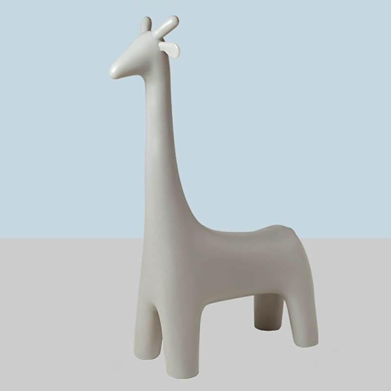 Animal Design Black Plastic Kids Stool - Novelty Seating for Playrooms