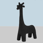 Animal Design Black Plastic Kids Stool - Novelty Seating for Playrooms