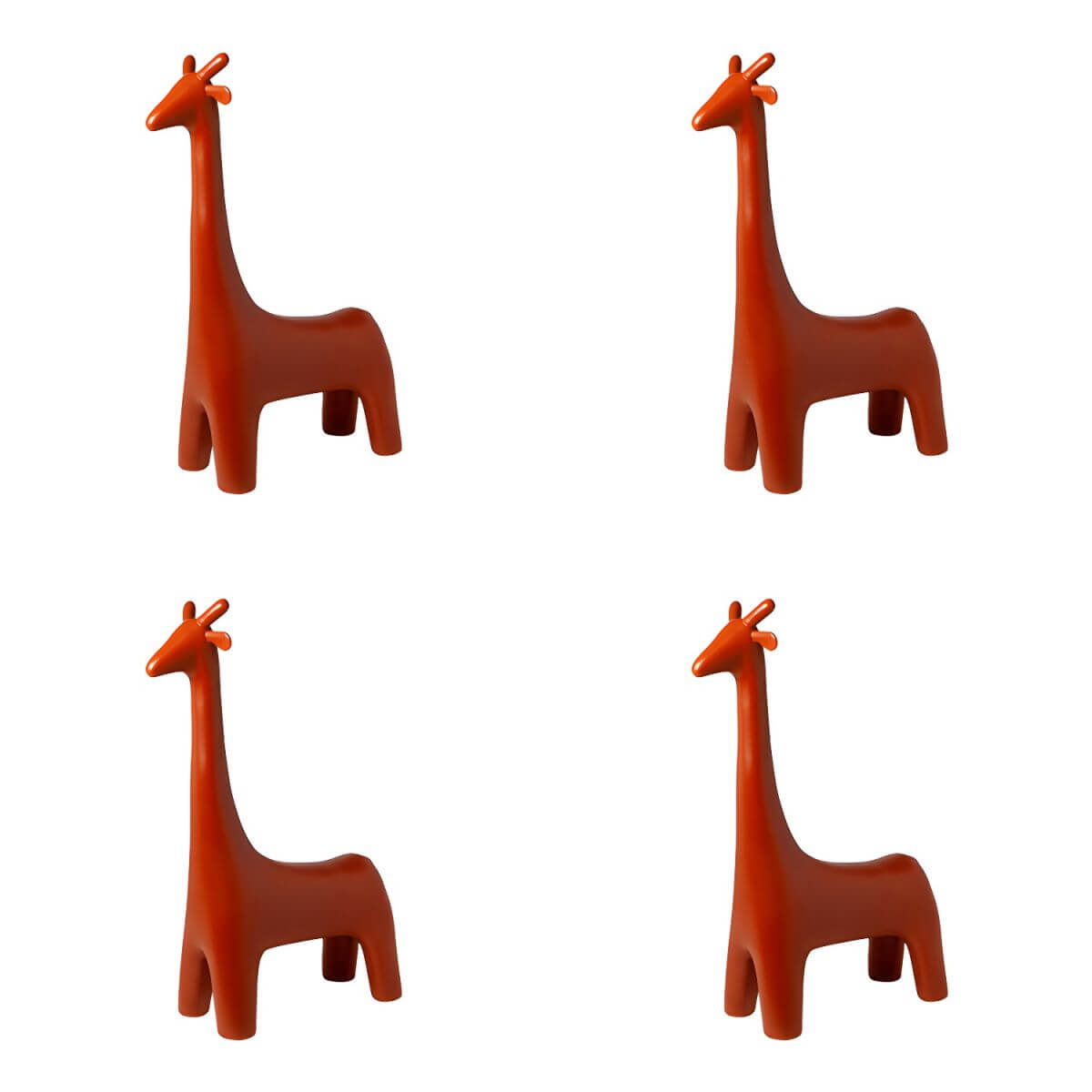 Animal Design Black Plastic Kids Stool - Novelty Seating for Playrooms