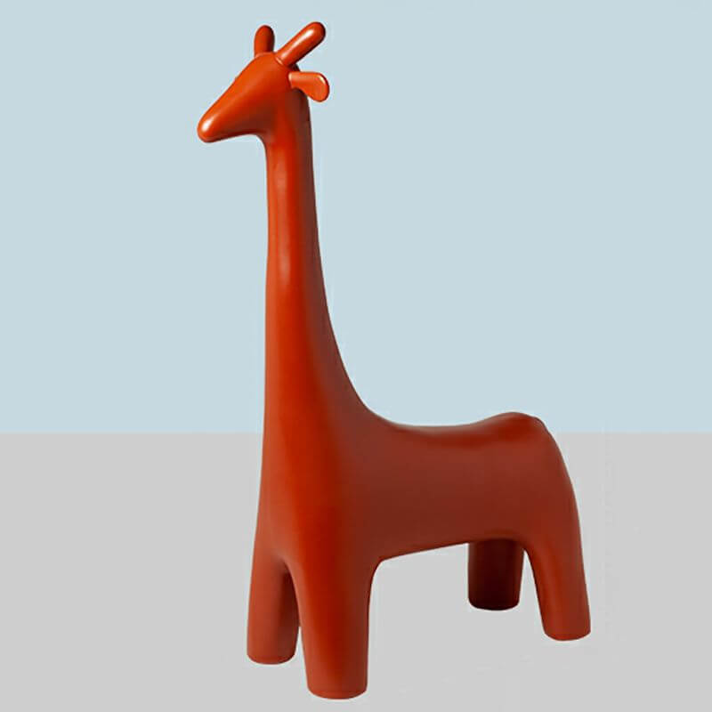 Animal Design Black Plastic Kids Stool - Novelty Seating for Playrooms